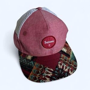 Supreme Red Patterned Cap